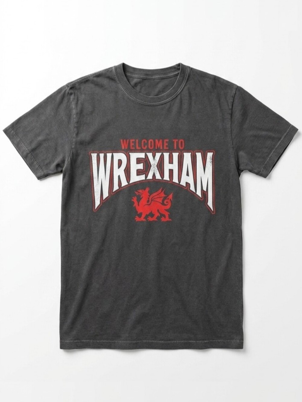 New "Welcome to Wrexham" Charcoal Gray T Shirt